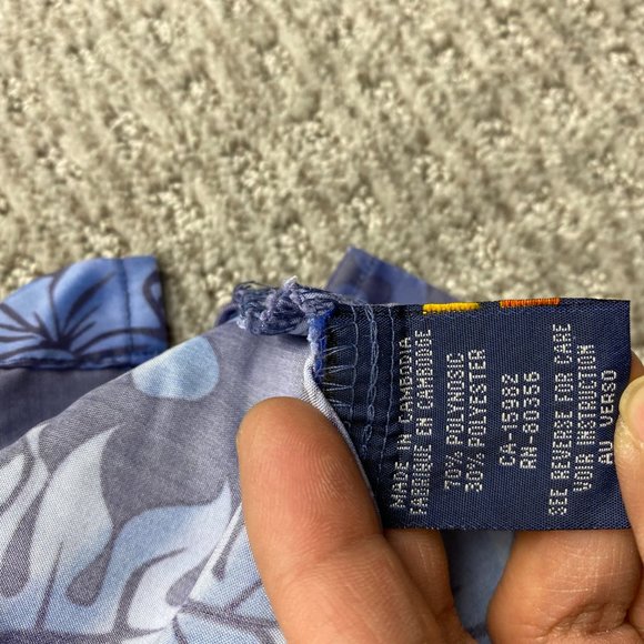 Gotcha Floral Shirt Men Large L Blue Button Down Short Sleeve Hawaiian Beach - Picture 6 of 10